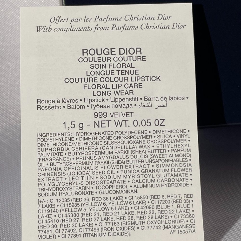 Dior Rouge Lipstick Twin Set-999 Velvet&100 Nude Matte,Shea Butter-2pc-BOXED-NEW - Picture 11 of 15